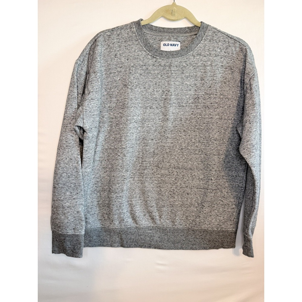 Old Navy Sweater Mens Small Grey Knit Crew Sweatshirt Pullover Crewneck